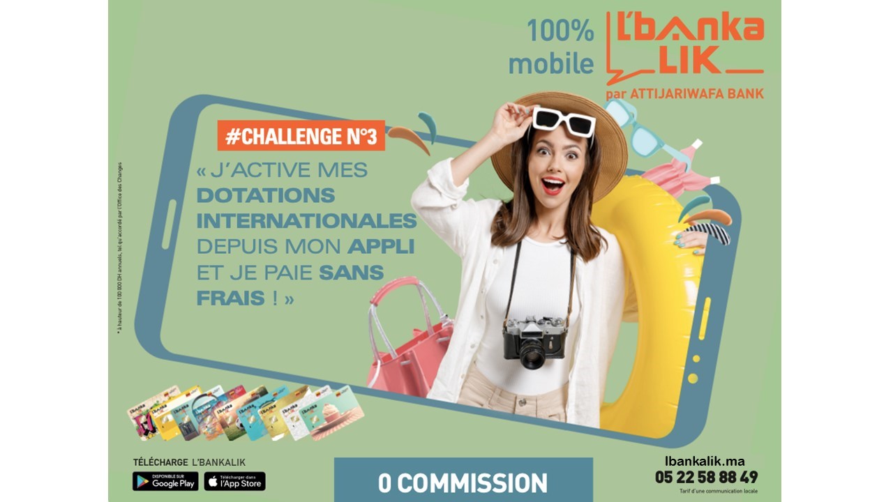transactions par carte L’bankalik à l’international sans frais